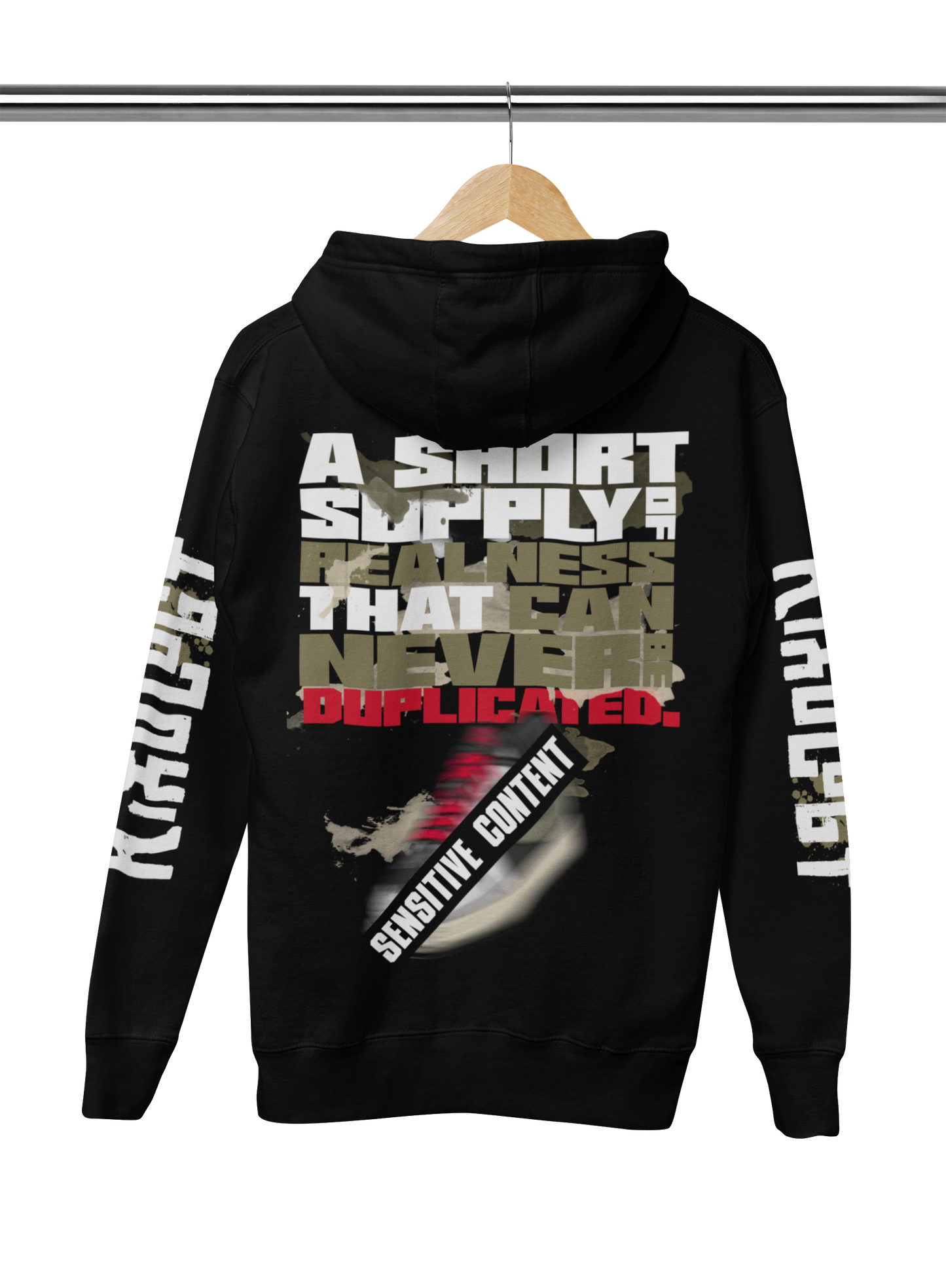 RAREKIX. "A SHORT SUPPLY: LIMITED EDITION OLIVE" HOODIE (Black)